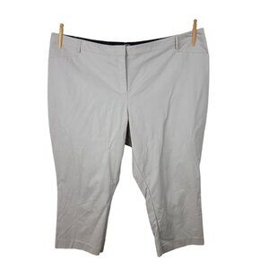 Apt 9 Pants Curvy Fit Capri Plus Size 24 24W casual Khaki Tan Stretch Waist